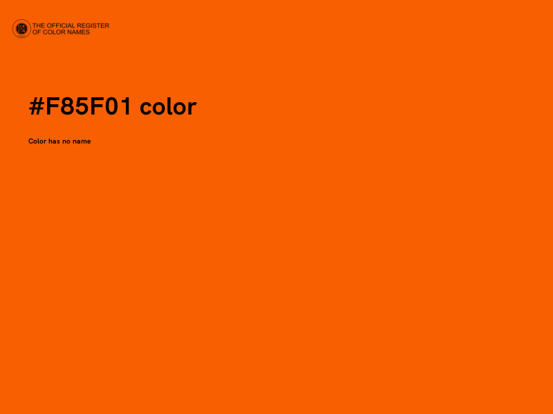 #F85F01 color image