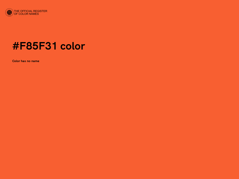 #F85F31 color image