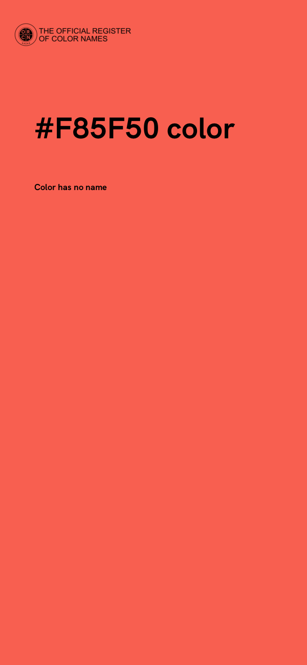 #F85F50 color image