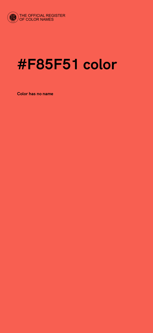 #F85F51 color image