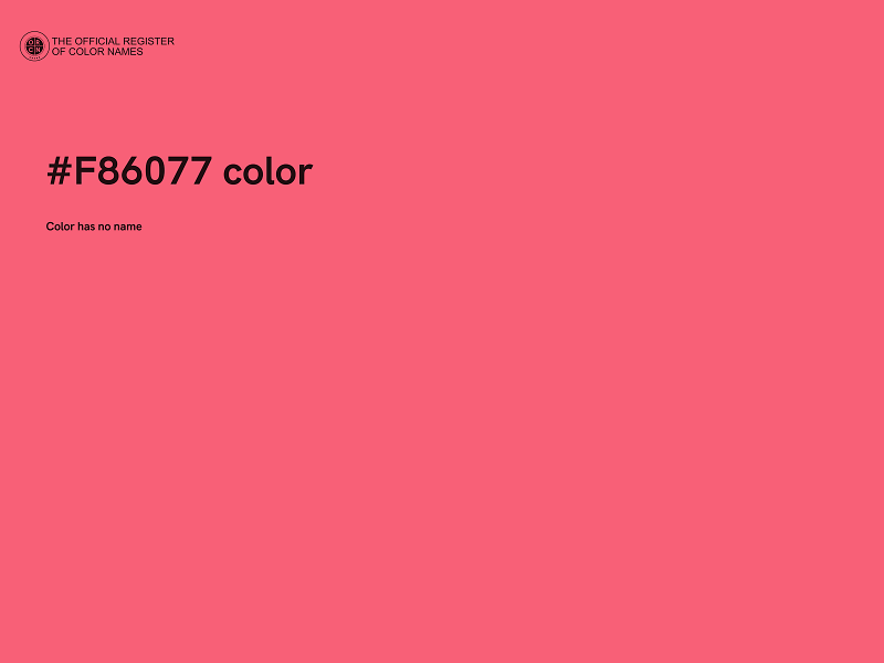 #F86077 color image