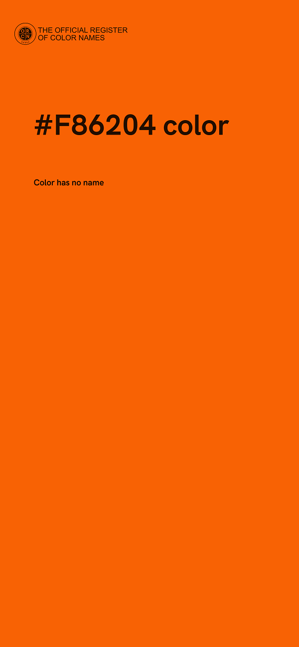 #F86204 color image