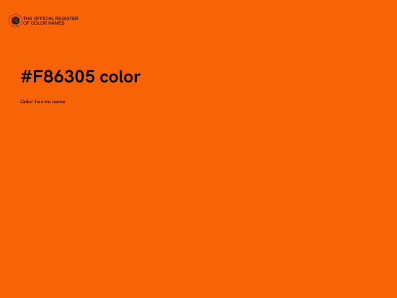 #F86305 color image