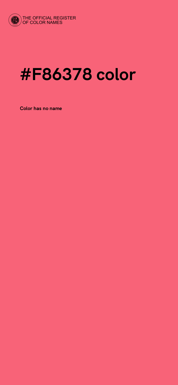 #F86378 color image