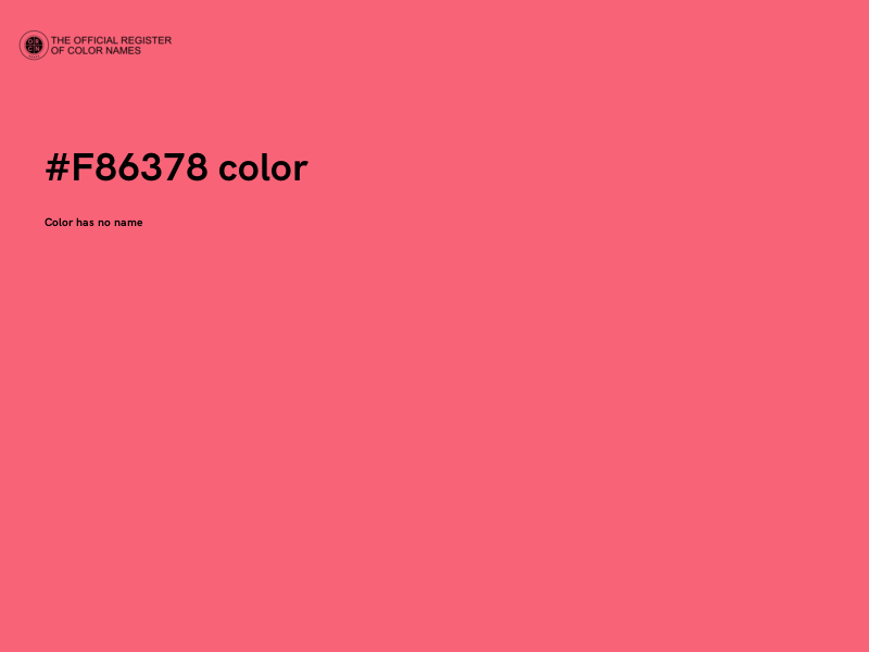 #F86378 color image