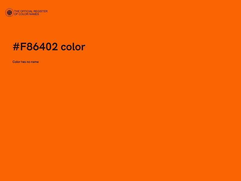 #F86402 color image