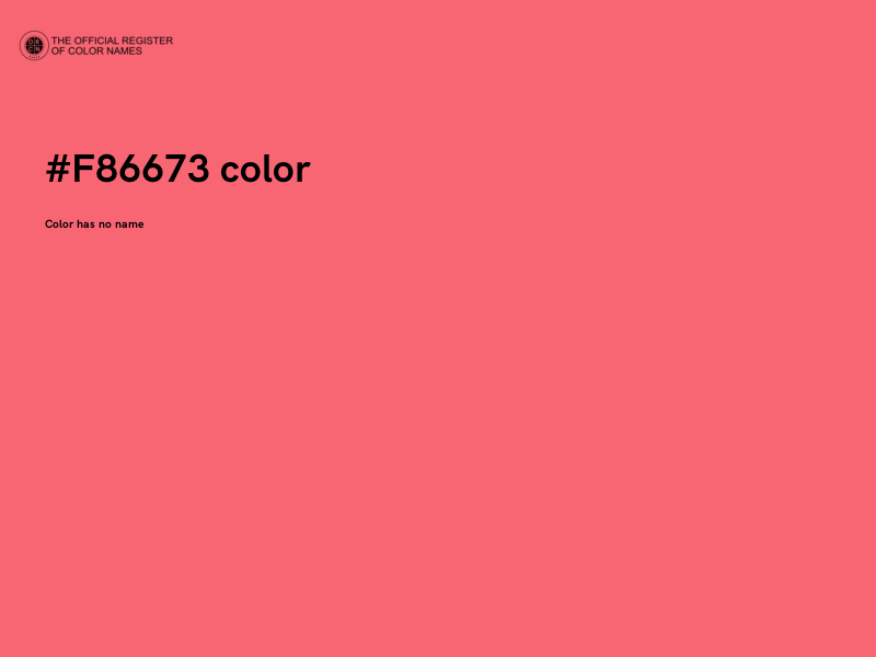 #F86673 color image