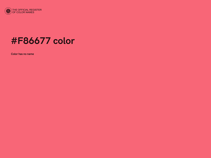 #F86677 color image