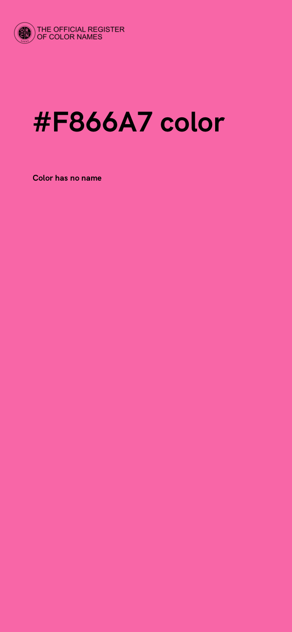#F866A7 color image
