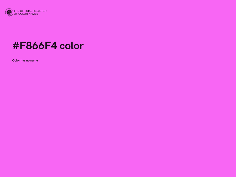 #F866F4 color image