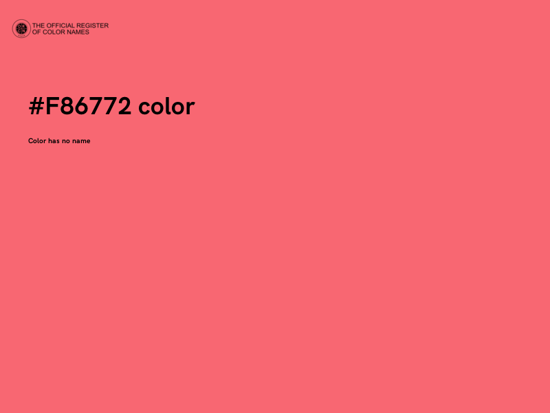 #F86772 color image