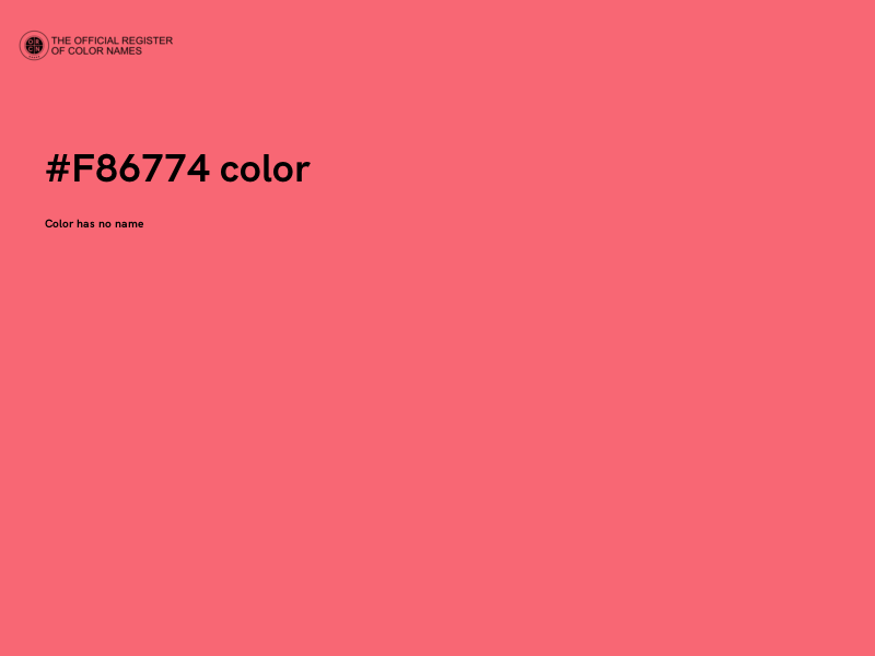 #F86774 color image