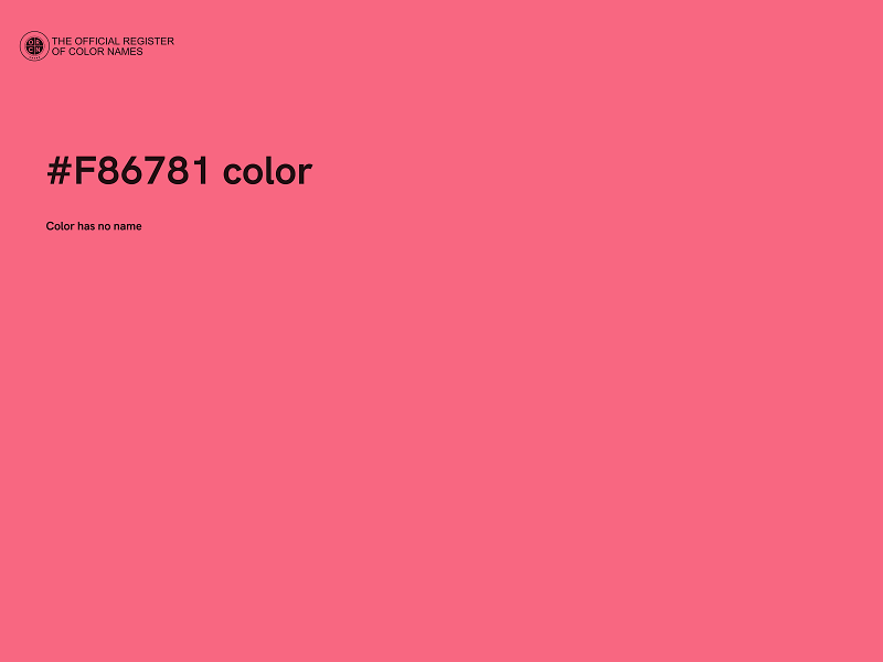 #F86781 color image