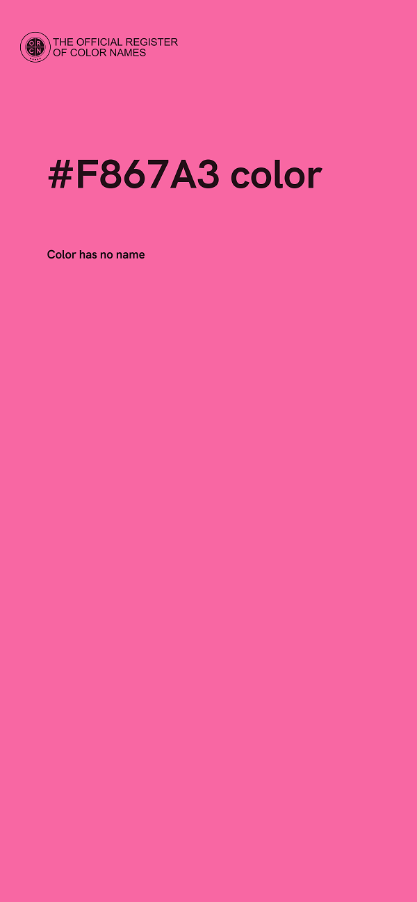 #F867A3 color image