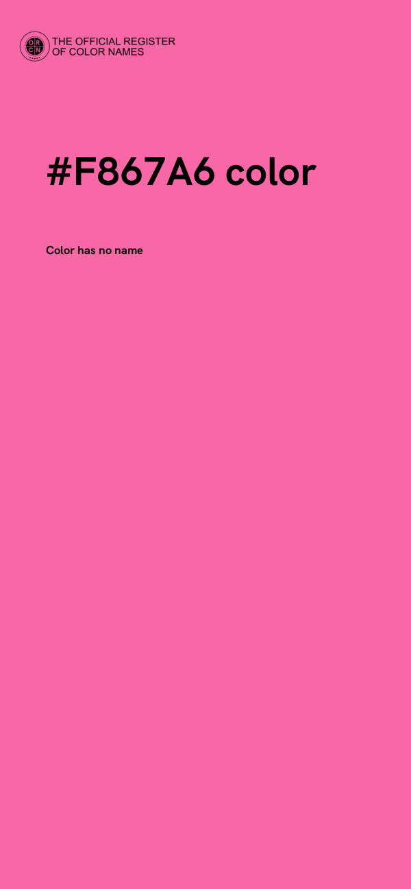 #F867A6 color image