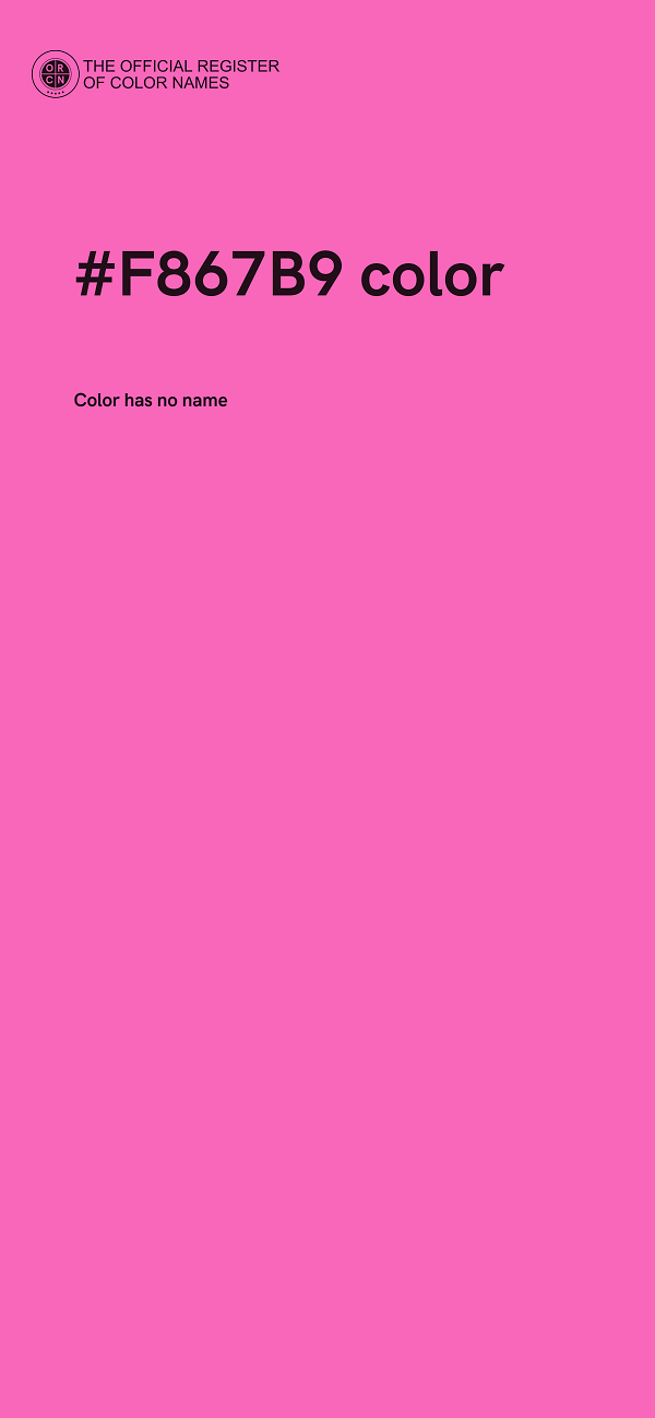 #F867B9 color image