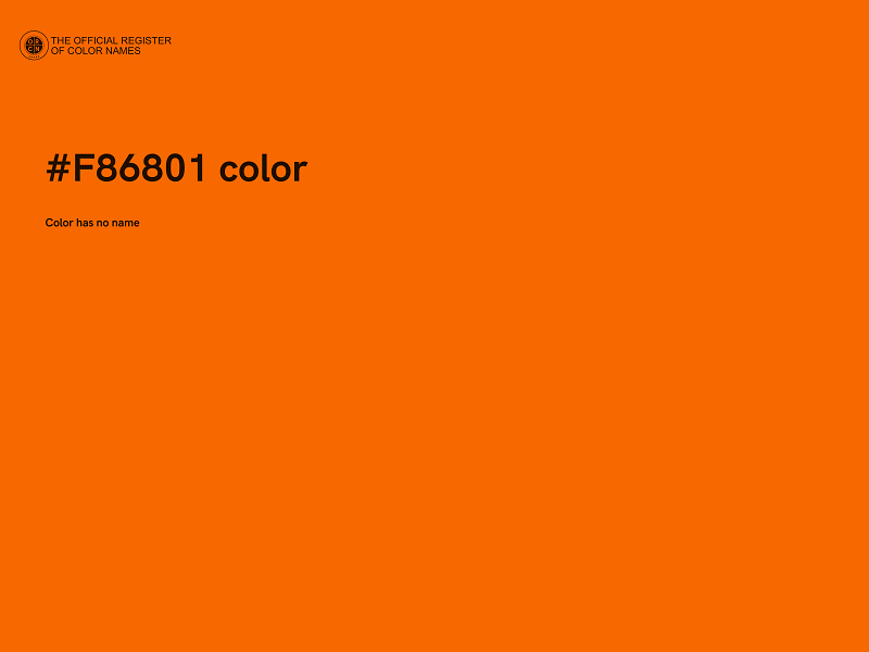 #F86801 color image