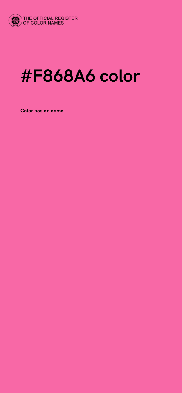 #F868A6 color image