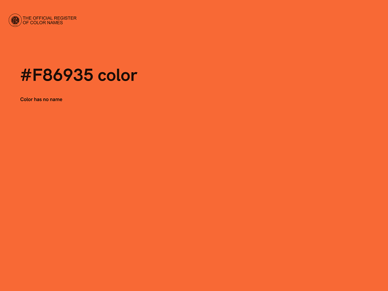 #F86935 color image