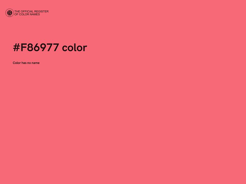 #F86977 color image