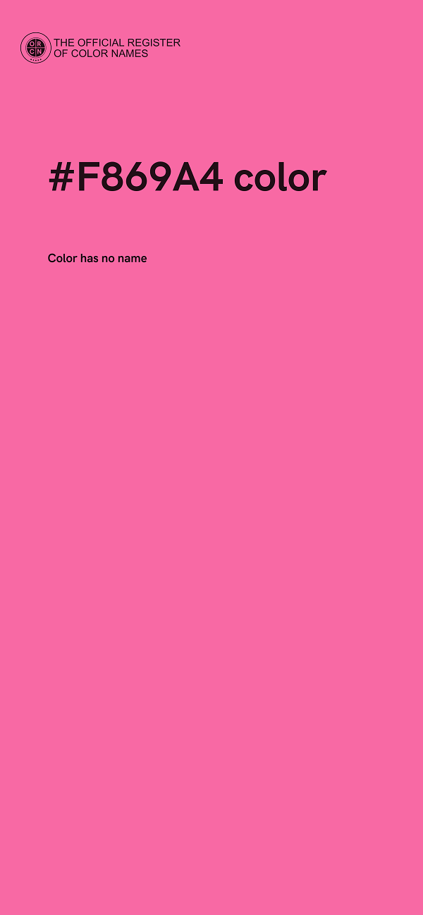 #F869A4 color image