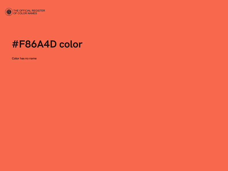 #F86A4D color image