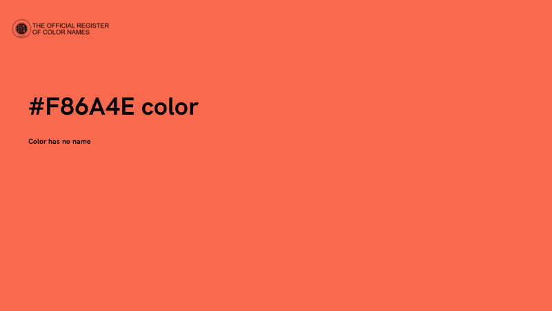 #F86A4E color image