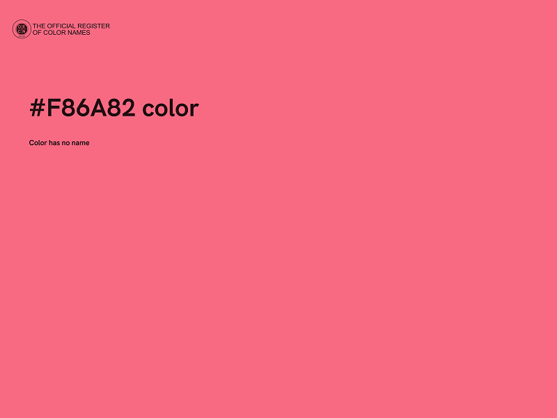 #F86A82 color image