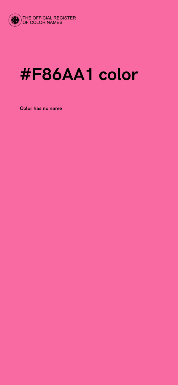 #F86AA1 color image
