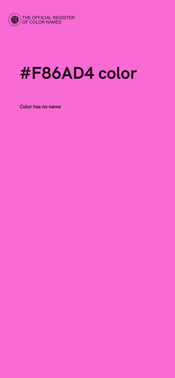 #F86AD4 color image