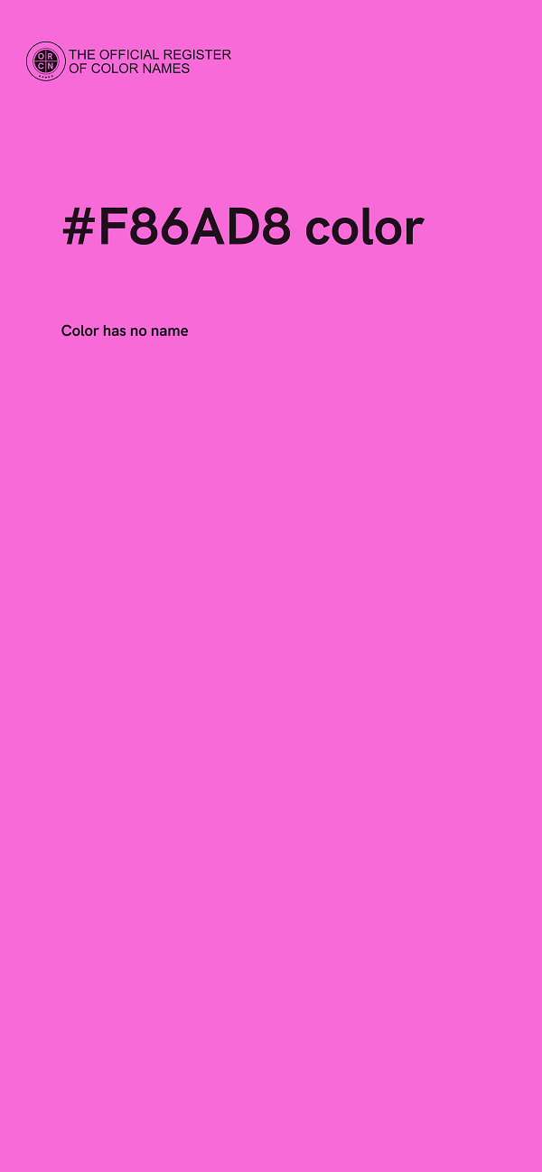 #F86AD8 color image