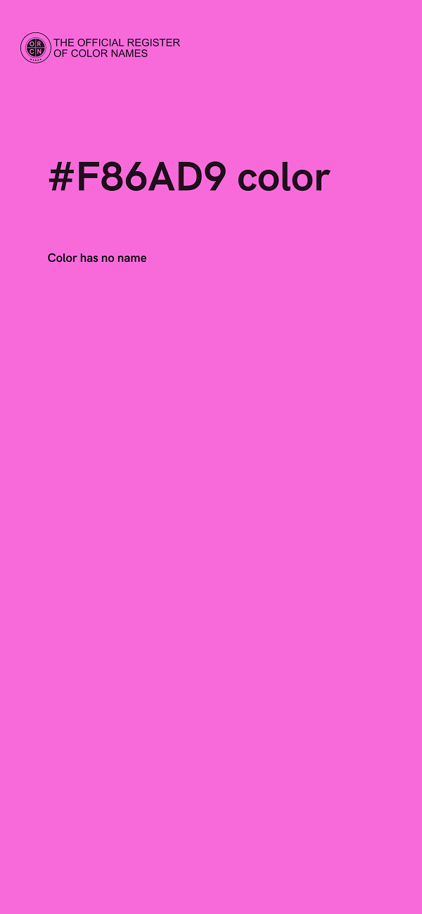 #F86AD9 color image
