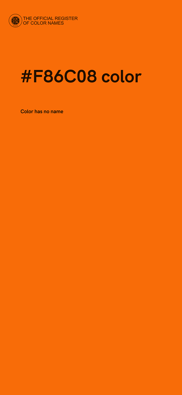 #F86C08 color image