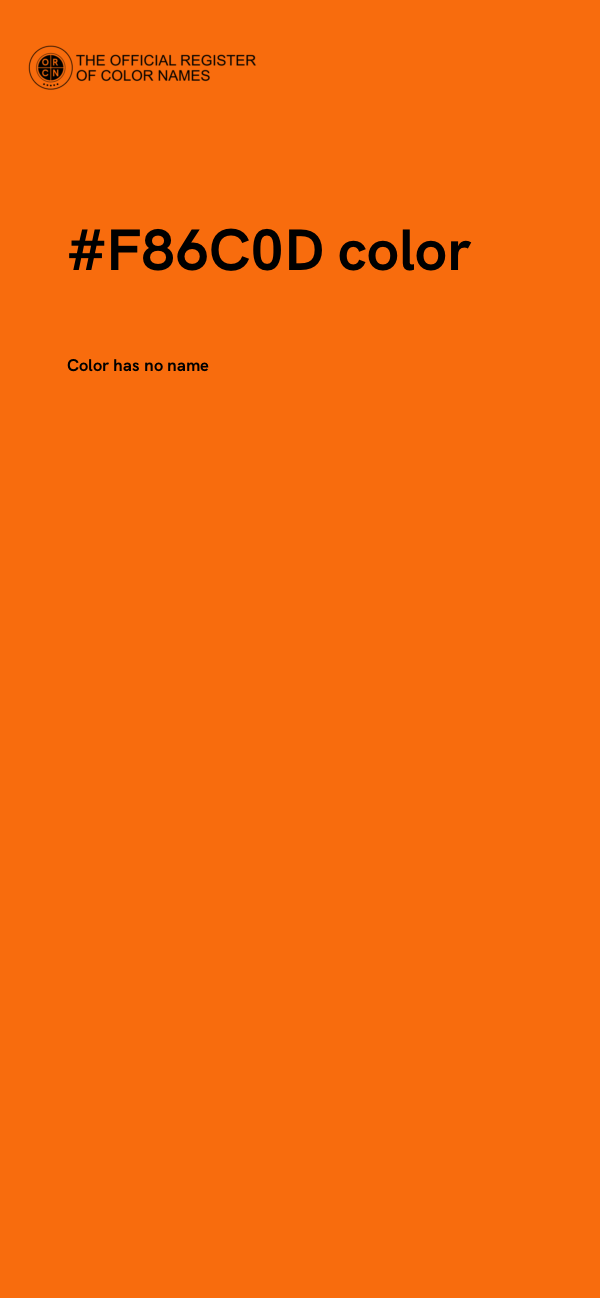 #F86C0D color image