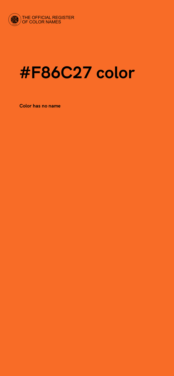 #F86C27 color image