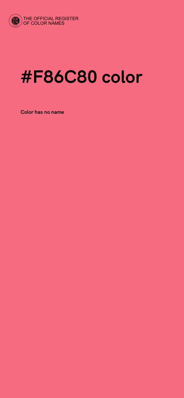 #F86C80 color image