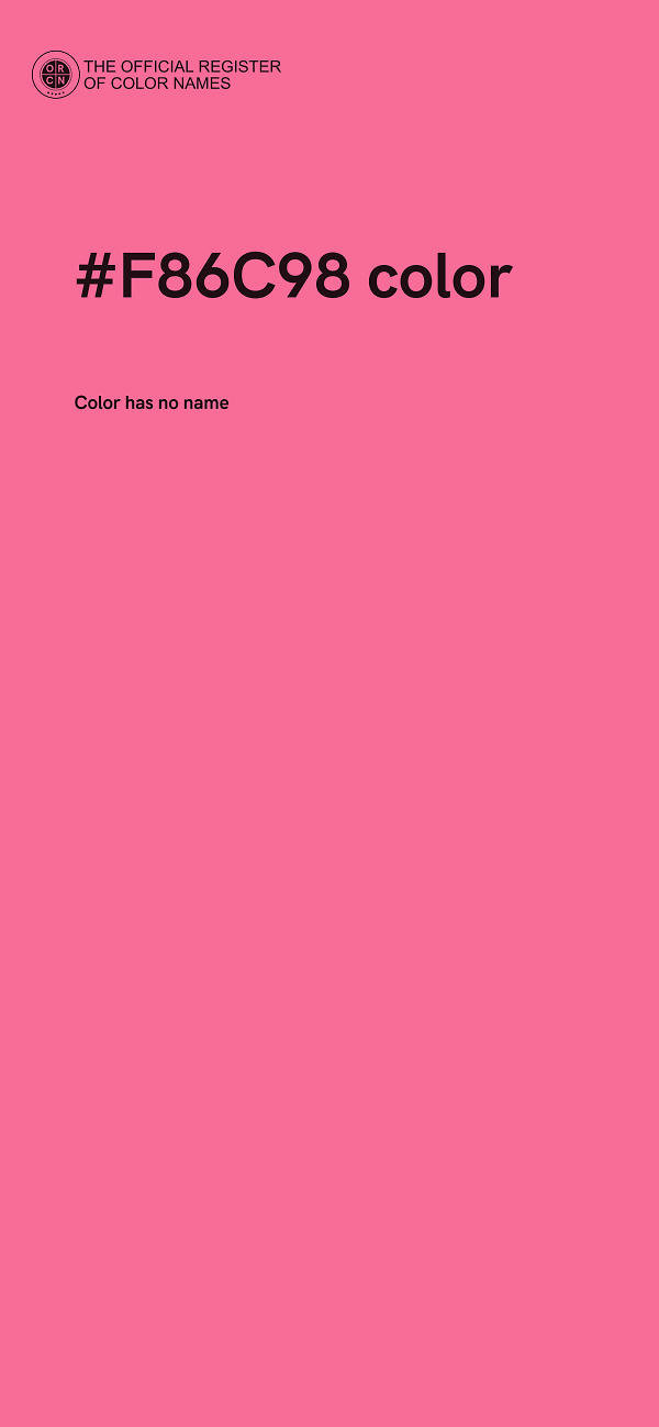 #F86C98 color image