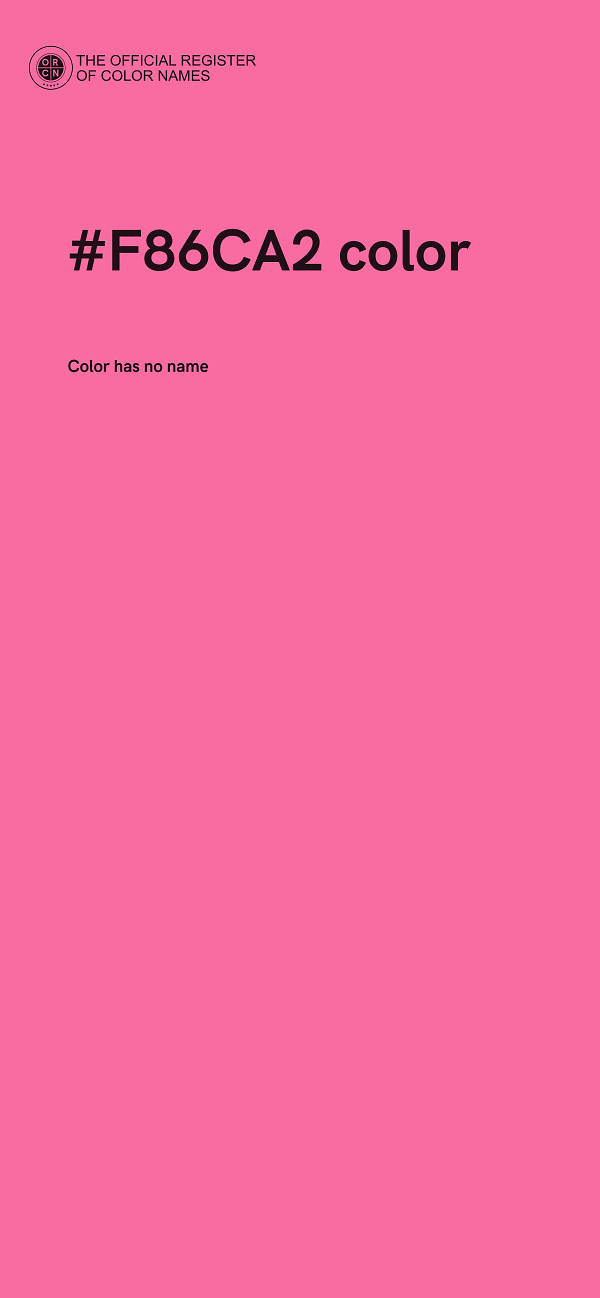 #F86CA2 color image