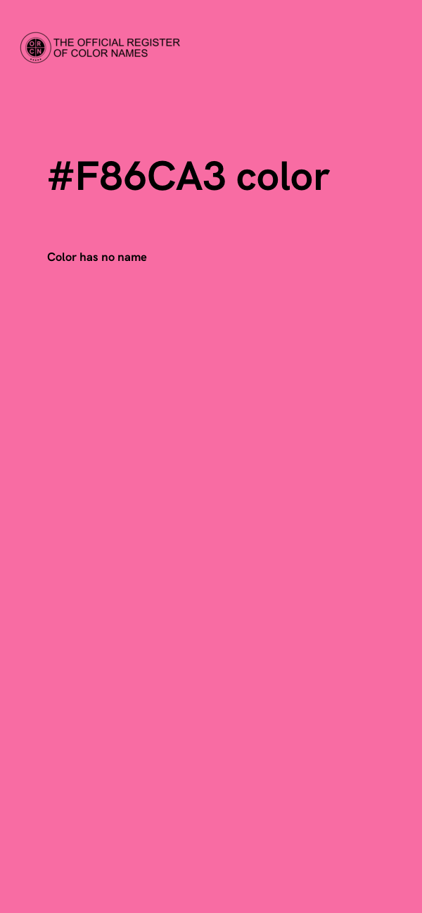 #F86CA3 color image