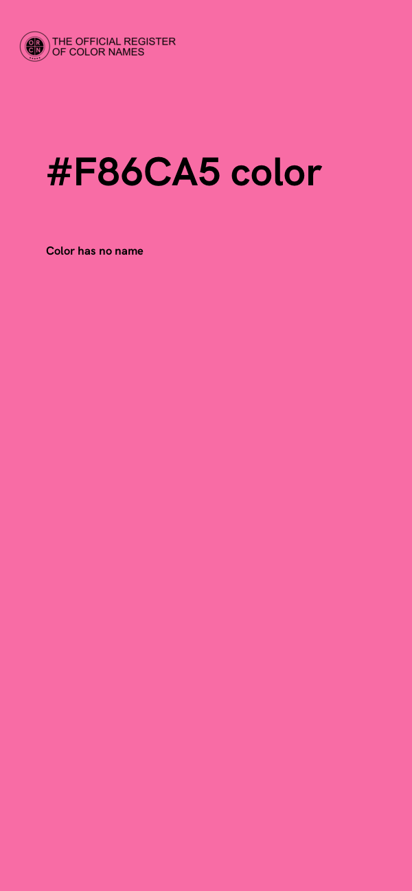 #F86CA5 color image