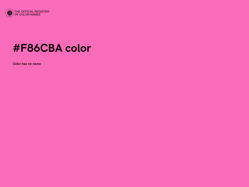 #F86CBA color image