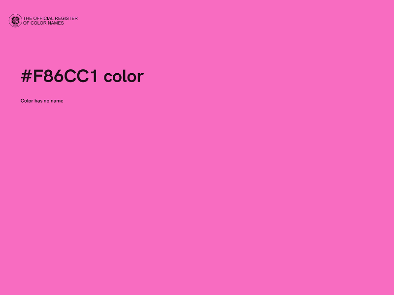 #F86CC1 color image