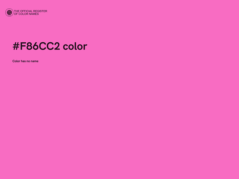 #F86CC2 color image