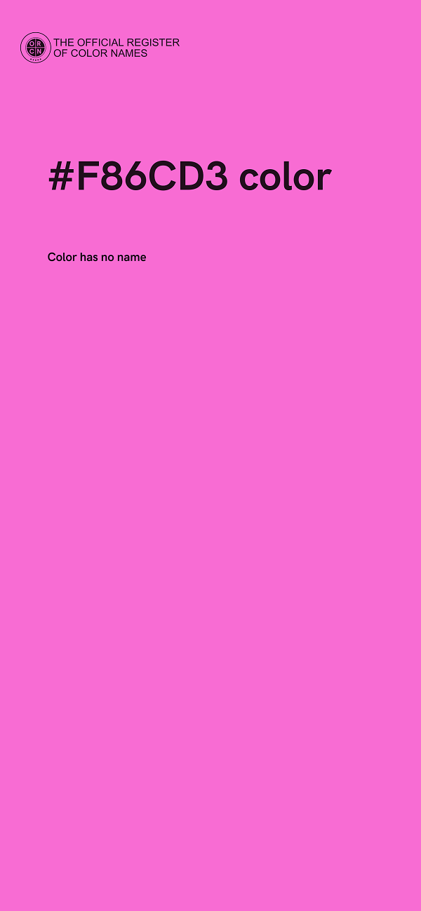 #F86CD3 color image