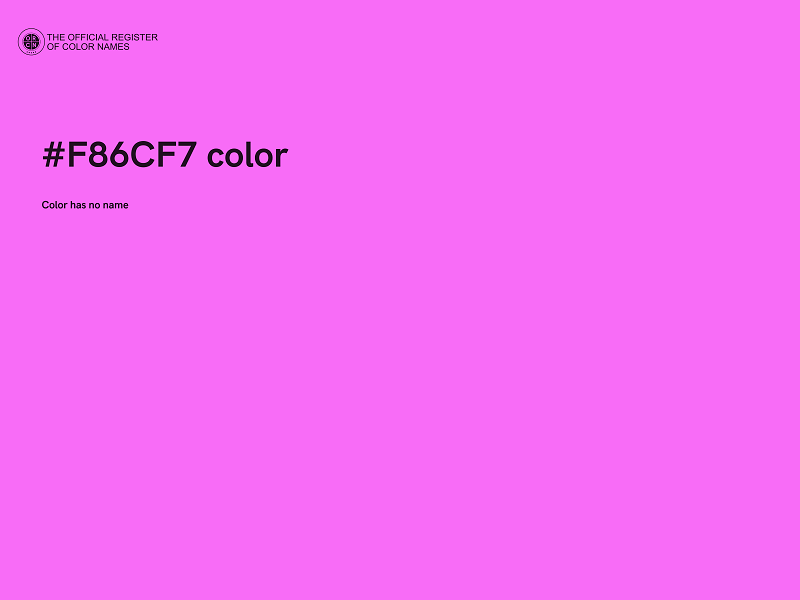 #F86CF7 color image