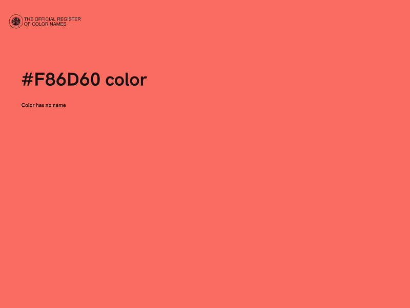 #F86D60 color image