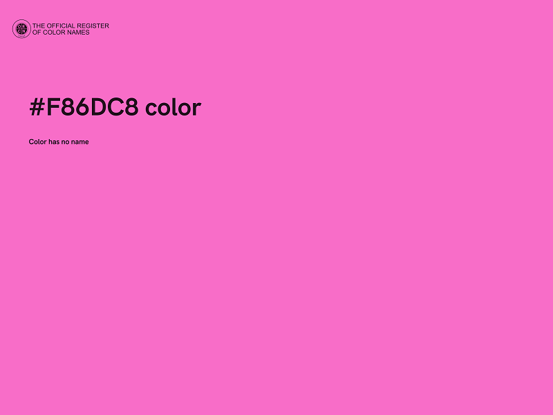 #F86DC8 color image