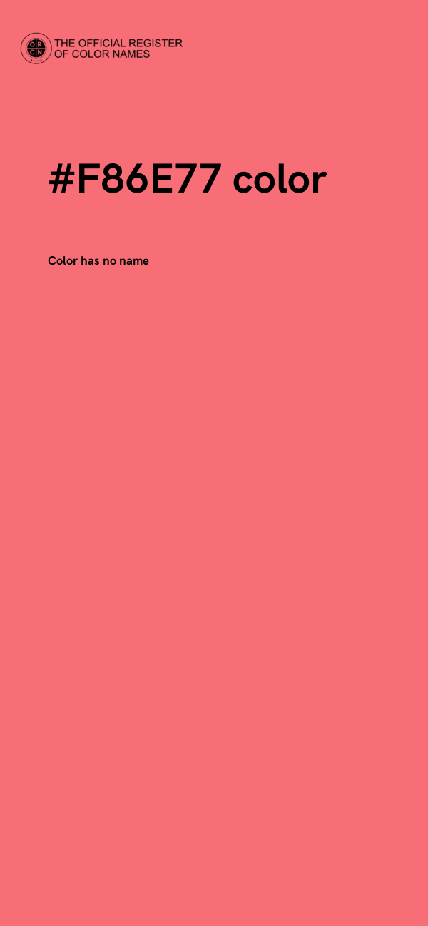 #F86E77 color image