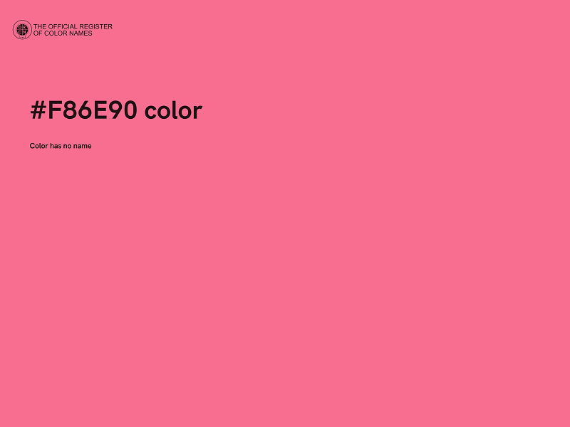 #F86E90 color image