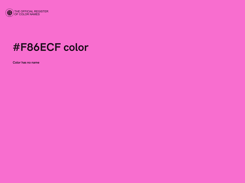 #F86ECF color image